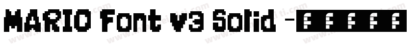 MARIO Font v3 Solid字体转换